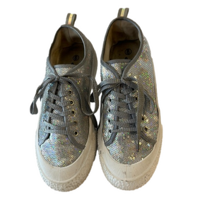 Le Shula Grey Sequence sneakers pre owned